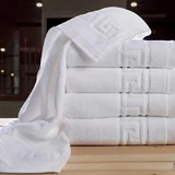 Set de 4 prosoape din bumbac 100% cu putere mare de absorbtie albe